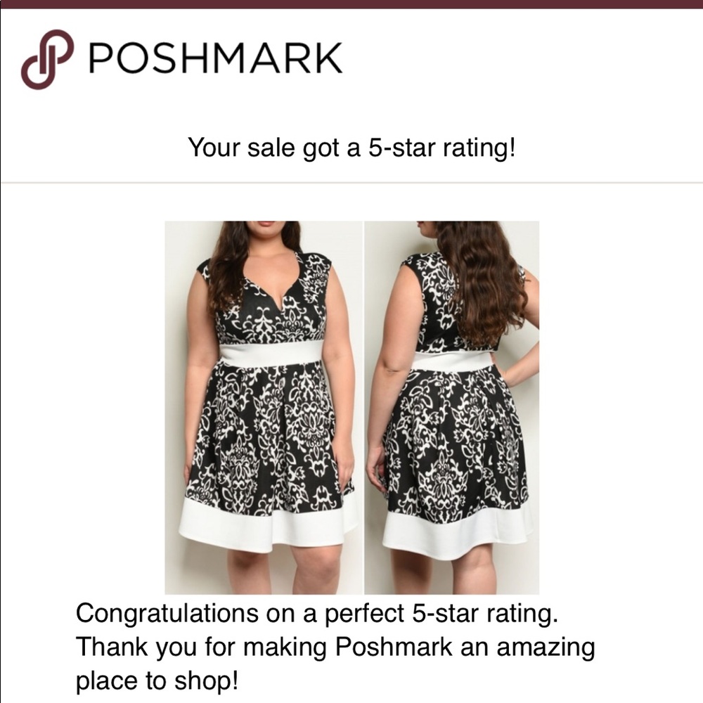 #199 BLACK & IVORY DRESS - Picture 5 of 6